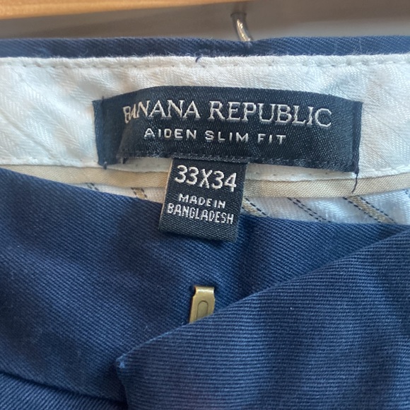 Banana Republic Aiden Slim Chinos in Royal Navy Blue - Picture 2 of 6